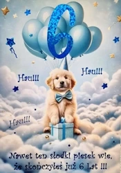 Karnet Urodziny 6 3K - YEKU