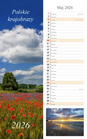 Kalendarz 2026 ścienny pasek Polskie krajobrazy - praca zbiorowa