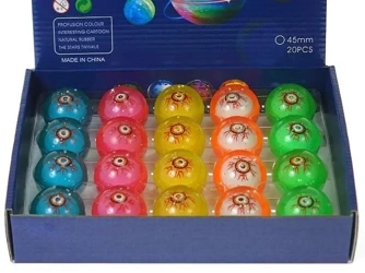 Piłeczka kauczukowa ze światłem (20szt) - ADAR