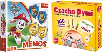 2w1 CZACHA DYMI + GRA MEMOS PSI PATROL TREFL