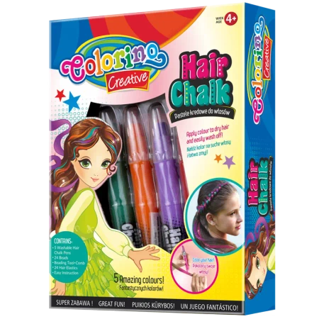 Pastele kredowe do włosów standard Colorino Kids 5 sztuk - PATIO