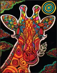 Kolorowanka Welwetowa Colorvelvet 47x35 cm Kot + 12 flamastrów Carioca - Stepp Sp.z.o.o