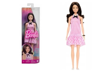 Barbie lalka Fashionistas sukienka różowa kratka - Mattel