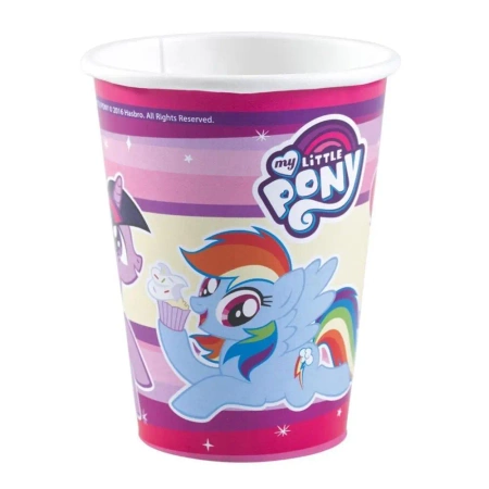 Kubki papierowe My Little Pony 250ml 8szt - Amscan