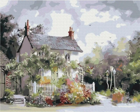 Malowanie po numerach BRUSHME 40x50 cm Przytulne Przedmieście