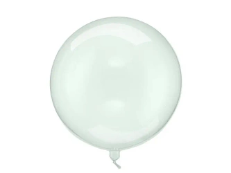 Balon Kula transparentny zielony 40cm - PartyDeco
