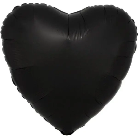 Balon foliowy Lustre Black serce 43cm - Amscan