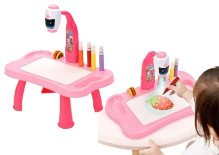 Mini projektor 2w1 różowy - Leantoys