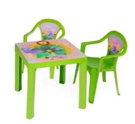 Stolik i dwa krzesła seledyn - 3toysm