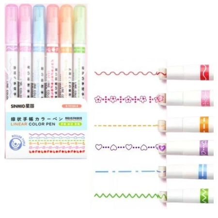 Pisaki kolorowe 6szt - Leantoys