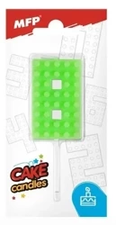 Świeczka klocki cyfra 8 zielona - MFP