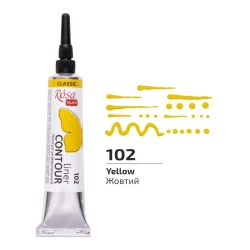 Farba aktylowa konturowa universal yellow 20ml - Rosa