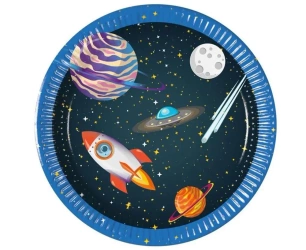 Talerzyki papierowe Rocket Space 20cm 8szt - Godan