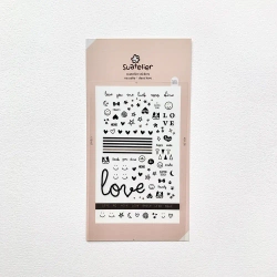 Naklejki Deco Miłość czarne i srebrne - SuAtelier