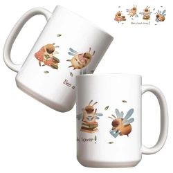 Kubek - Bee a book lover 440ml - Molom