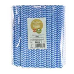 Słomki papierowe shake 8mm niebieskie 144szt - Arpex
