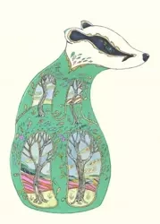 Karnet A099 B6 + koperta Zielony borsuk - DM Collection