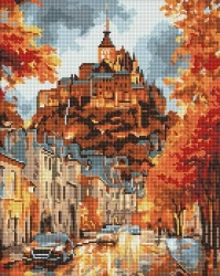 Diamentowa mozaika - Jesienne Miasteczko 40x50cm - Ideyka