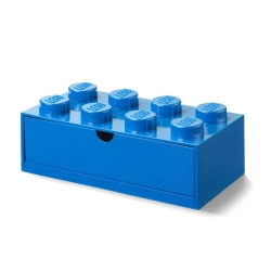 LEGO(R) pojemnik klocek z szufladą ósemka niebieski - NHG