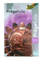 Folia metaliczna 18,5x29cm miedziana 3 arkusze - Galeria Hobby