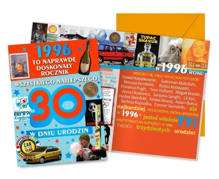 Karnet Urodziny 30 - Kukartka