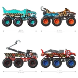 Hot Wheels Monster Trucks ciężarówka mix (4szt) - Mattel