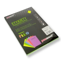 Etykiety samoprzylepne A4 fluo żółte 100ark - Polsirhurt