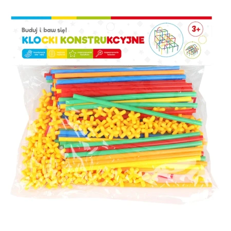 Klocki konstrukcyjne słomki 220el - Askato