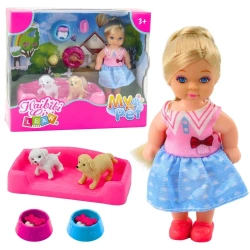 Laleczka z dwoma pieskami - Leantoys