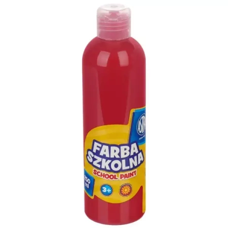 Farba szkolna naturalna tempera Astra 250 ml czerwona - ASTRA art-pap