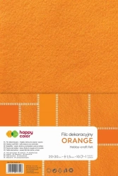 Filc dekoracyjny pomarańczowy 10szt HAPPY COLOR - GDD
