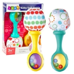 Grzechotki z miękką piłeczką 2szt - Leantoys