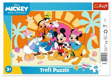 Puzzle ramkowe 15 Ciekawski Miki TREFL