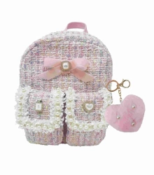 Plecaczek różowy z brelokiem - Hot Focus