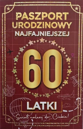 Karnet Urodziny 60 Nowy paszport damskie - YEKU