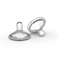 Smoczek silikonowy na butelkę Nanobebe, średni przepływ, 2 sztuki