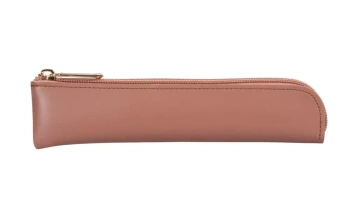 Etui na długopisy z suwakiem brązowe - Antra