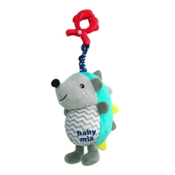 Zawieszka pluszowa Jeżyk niebiesko-szary - Baby Mix