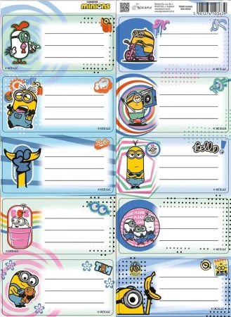 Naklejki na zeszyty Minionki - Beniamin
