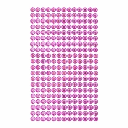 Kryształki samoprzylepne pink 6mm 260szt - Dalprint dpCraft