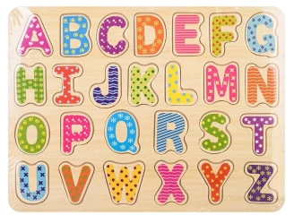 Układanka drewno - alfabet - Daffi