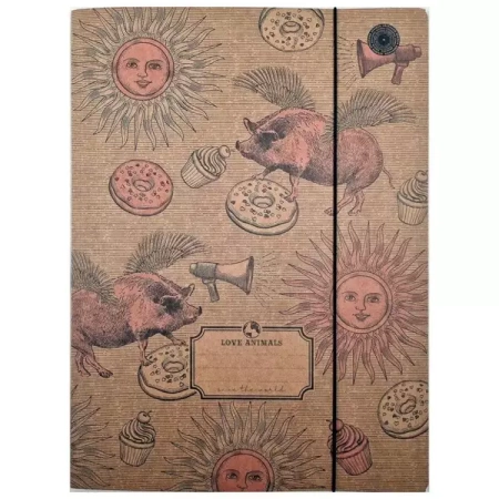 Teczka A4 z gumką Vintage (10szt) - Ziemia Obiecana