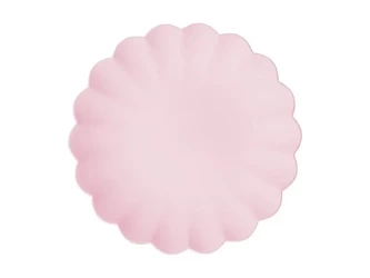 Talerzyki plastikowe różowe 22x22cm 4szt - PartyDeco