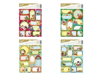 Naklejki na prezenty BN złote 20x30cm 10szt MIX - MFP