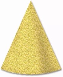 Czapeczki papierowe złote 4szt - Godan