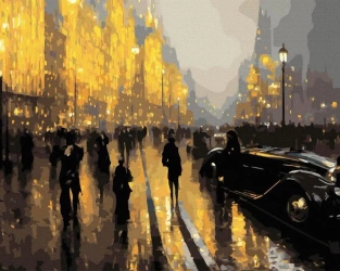 Malowanie po numerach + złota farba - Miasto... - Twoje Hobby