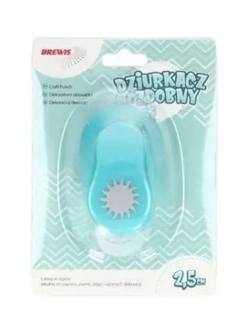 Dziurkacz ozdobny - Słońce 2,5cm MIX - Brewis