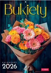 Kalendarz 2026 A4 Wieloplanszowy Bukiety - O-press