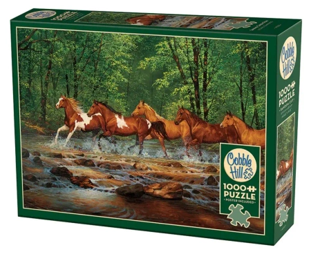Puzzle 1000 Galopem przez rzekę 113538 - Cobble Hill