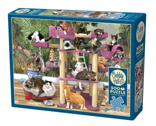 Cobble Hill Puzzle 500 el. Drapak dla kota